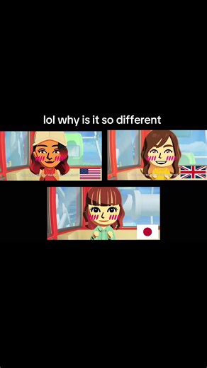 Ngl I do prefer us version but switch the doc with the uk black lady. But ofc Japan is the creepy one. #fyp #tomodachilife #nintendo #nintendoswitch #fypシ
