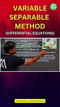 Differential Equations Class 12 | Variable Separable Method Explained | Lecture 1