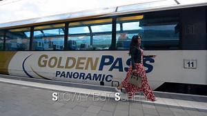 On the GoldenPass MOB Panoramic train from Interlaken to Montreux, Shenaz Treasury experiences one of the most beautiful rail journeys in Switzerland! Swiss Travel System Interlaken, Switzerland Montreux Riviera - Pure Inspiration #grandtraintourofswitzerland #gttos | Switzerland