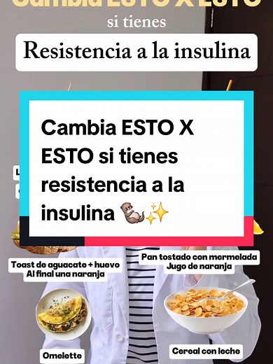 Cambia ESTO X ESTO si tienes resistencia a la insulina 🦦✨️ Pequeños cambios que hacen toda la diferencia si padeces de resistencia a la insulina :) #resistenciaainsulina #diabetes #tipsnutricion #nutricionsaludable #nutriologa