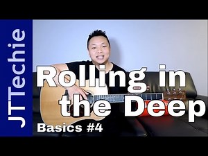 How to Play Rolling in the Deep by Adele on Acoustic Guitar for Beginners | Easy | BASICS #4