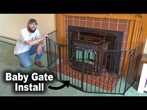 How to Install a Baby Gate in Front of Pellet Stove or Fireplace | Bonnlo Configurable Fence