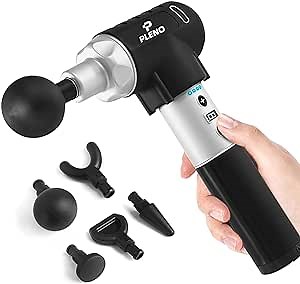 PLENO M5.0 Professional Deep Muscle Massager, Powerful Handheld Tissue Massager Gun, Cordless Muscle Stimulation Vibration Device, Pain Relief Percussive Therapy