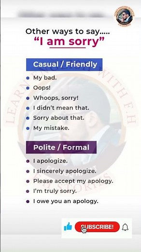 Other Ways to Say “I’m Sorry” | Casual & Formal Apologies in English