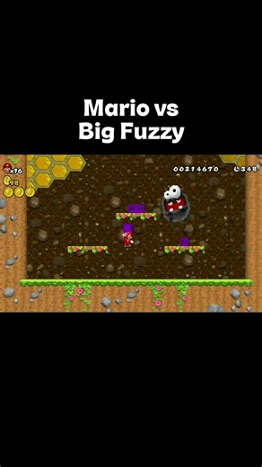 Mario vs big fuzzy newer super mario bros wii