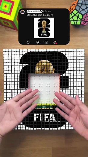 FIFA World Cup Mosaic Made from 100 Rubik's Cubes