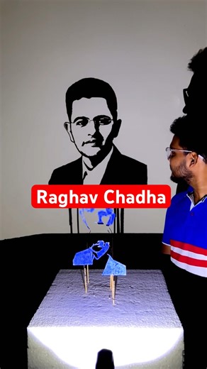 Shadow Portrait Art of Raghav Chadha 🔥#shorts #youtubeshorts #shadowart #diy #artinstallation