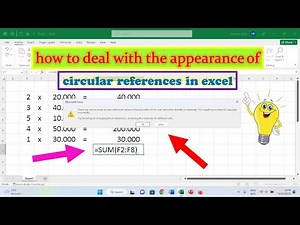 how to deal with the appearance of circular reference in excel