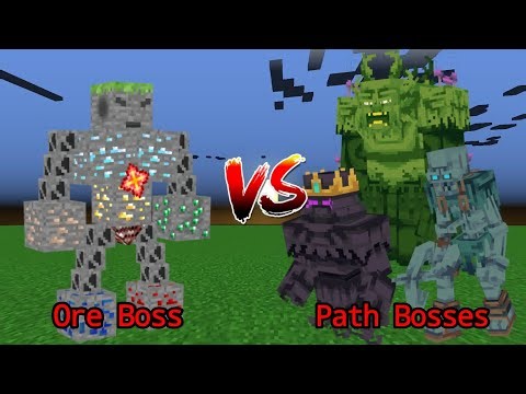 Ore Boss vs Path Bosses | Minecraft Mob Battle