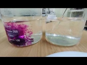 Diffusion in liquids using potassium permanganate.