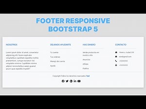 How to make a responsive footer with Bootstrap 5 😱