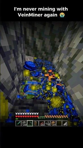 POV: You Installed Vein Miner Mod in Minecraft ⛏️
