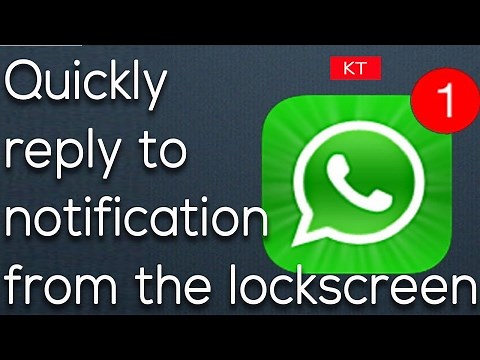 How to reply to notification such as Whatsapp, Messenger etc without opening the app itself