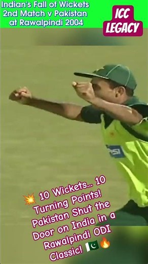 📌 India Fall of Wickets vs Pakistan – 2nd ODI, Rawalpindi (16 March 2004) #ytviral #ytshorts #shorts