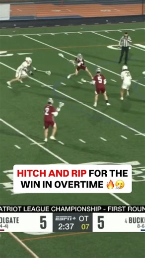 THIS IS A NASTY WAY TO CALL GAME! 🚨😱 (via Emmet Crotty/Colgate Lacrosse, ESPN+)