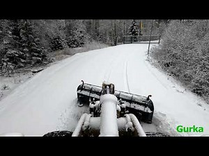 New Year and New Snow Caterpillar 972M XE Wheel Loader plow snow with diagonal plow Drivex DB 4000