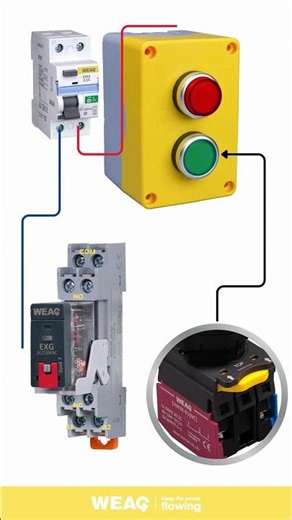 Relay & Push Button Control Box: Wiring for Easy Automation.