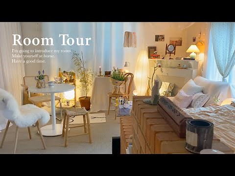 [Room Tour] Korean Instagrammer's stylish room design ideas / One-room living alone girl / Room i...
