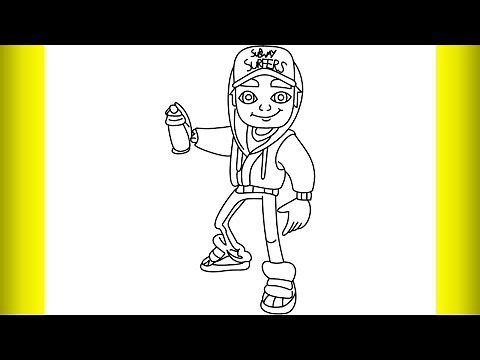 How to draw Jake from subway surfers