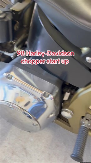 1998 Harley-Davidson chopper startup, EVO engine 80 cubic inch motor #choppers #harleydavison #sportster #softail