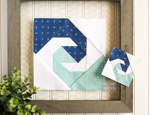 Snail Trail 6 Sizes Quilt Block Pattern: Foundation Paper Pieced (PDF Download) - Etsy