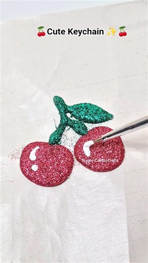 DIY Cute Keychain 🍒#shorts #shortsviral #craft #diy #cute