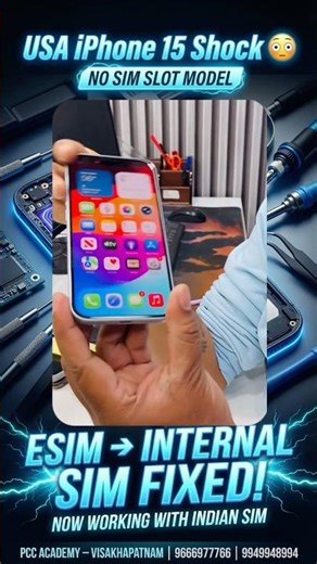 USA iPhone 15 No SIM Slot 😳 ESIM to Physical SIM Conversion | Indian SIM Working