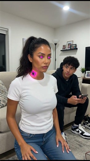 A mother turned into a mombot by a brainwashing chip