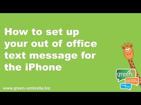 How to Set up Your Out Of Office Text Message for the IPhone
