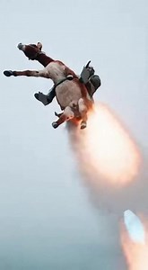 Rocket-Powered Donkey Takes Flight with Old Man Rider | Broken Heart