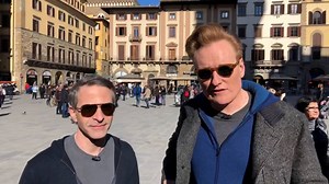 #TBT: Go behind the scenes with #Conan and Jordan Schlansky in Florence and stay tuned for #ConanItaly on TBS Network. | Team Coco