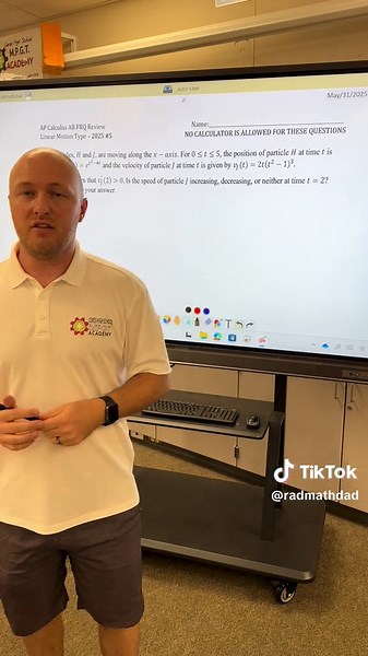 2025 FRQ #5C: Analyzing Speed in AP Calculus AB