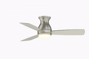 Fanimation Hugh 3 Blade Ceiling Fan 11.74 Inches Tall and 44 Inches Wide with Brushed Nickel Finish and Brushed Nickel Blades - Amazon.com