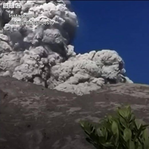 As these campers cooked breakfast, Indonesia's Mount Merapi erupted. | BBC News