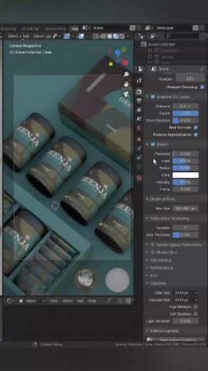 Setup packaging render in blender 3D #rendertips #designtips #blender #productrender #blender3d #tipsdesain #desainkemasan
