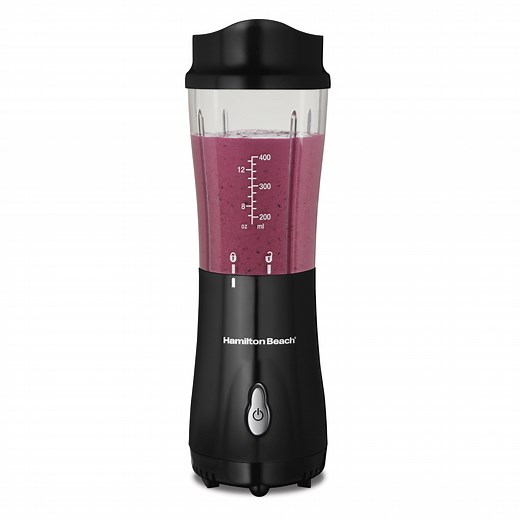 Hamilton Beach Personal Blender for Smoothies with Travel Lid, 14 oz, Black - Walmart.com