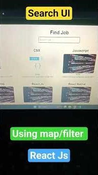 Search UI in React#reactjs #react #reactshorts #learnreact #webdevelopment #javascript #coding