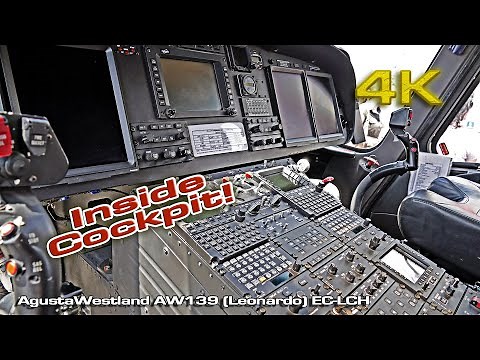 Inside Cockpit AgustaWestland AW139 (EC-LCH) Leonardo Heli!