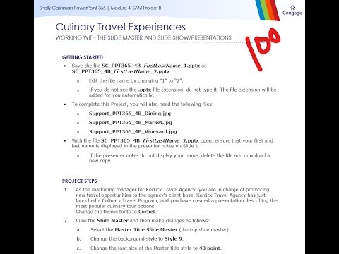 Shelly Cashman PowerPoint 365 | Module 4: SAM Project B