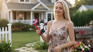 2 Pack Mailbox Flag Replacement Kit, Galvanized Steel Flag for Mailbox, Heavy Duty Mailboxes Accessories, Two-Way Installation, Pattern of American Flag
