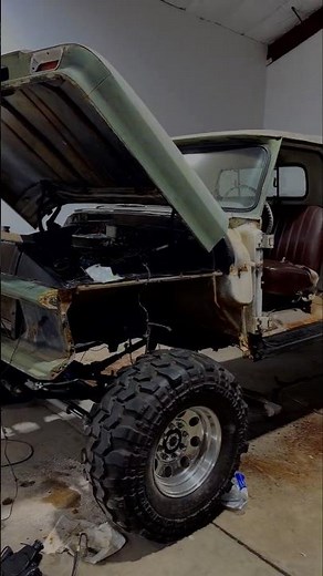 1964 Chevy pickup getting some much needed rust repair started
