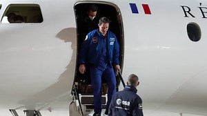 ESA astronaut Thomas Pesquet arrives in Europe after 199 days in space