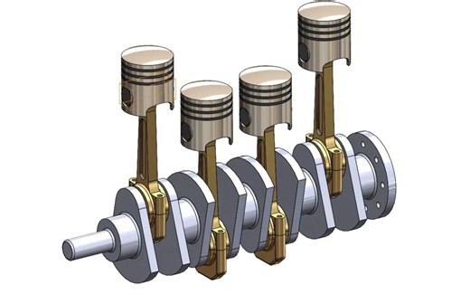 四缸发动机SolidWorks建模