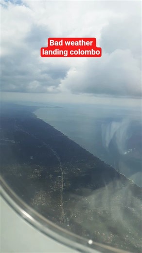 bad weather landing colombo #airport #colombo #badweather