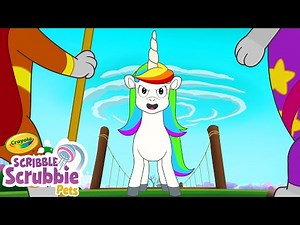 We Found A Unicorn! 🦄 Crayola Scribble Scrubbie | Funny Cartoons for Kids