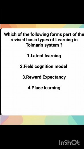 Tolman’s Latent Learning | Quick Psychology MCQ for NET/TET #Psychology #UGCNET #TETExam #Tolman