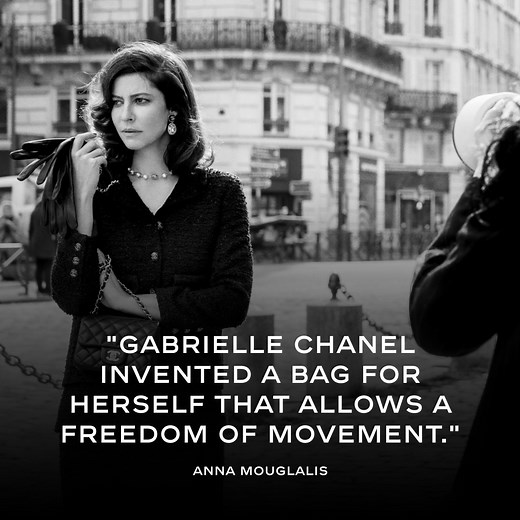 CHANEL on Instagram: "Actress and House ambassador Anna Mouglalis shares her impressions on the origins of the CHANEL iconic bag. Photographed by Inez & Vinoodh. See more at chanel.com #CHANELIconicBag #CHANEL @AnnaMouglalis #AnnaMouglalis @InezAndVinoodh #InezAndVinoodh"