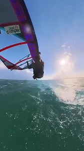 @pierremortefon / Definition of Windsurfing : Flying over the water 💦 Really Enjoy this session - Going fast and Jumping long in this flat spot called HOME 🏖️ #windsurf #slalom #love #speed #jump #feeling | World of windsurf
