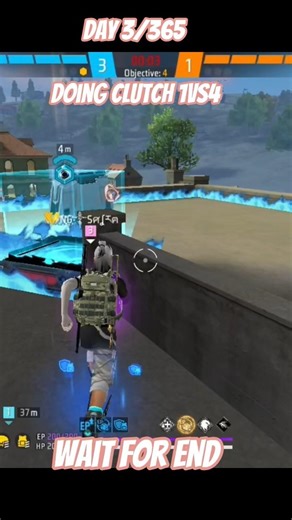 day3/365 plz support.....,.,..................,.#freefire #handcam #titorial # 1 vs 4 clutch