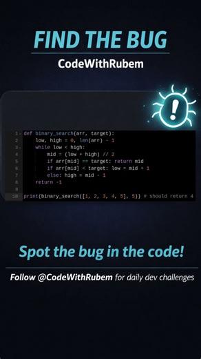 can you find the bug? 🪲 #shorts #python #challenge #algorithm